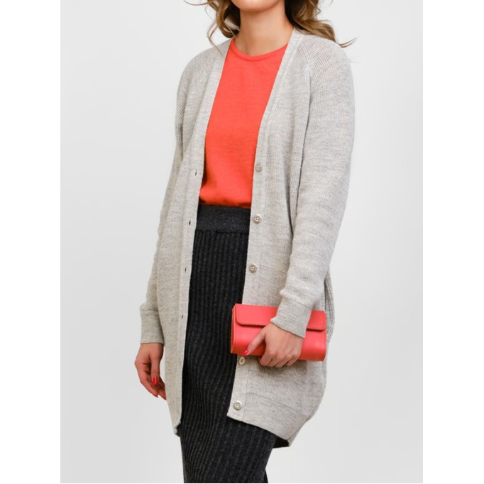 Women's gray elegant knitted sweater