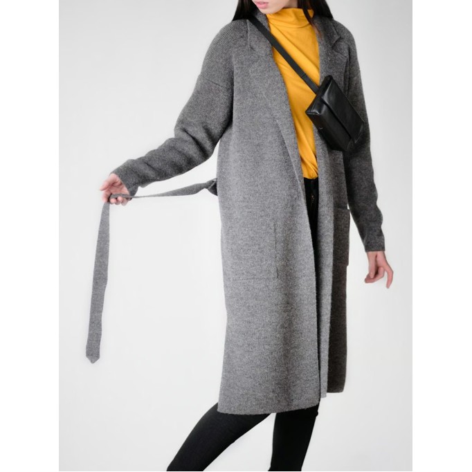 Women's gray elegant knitted sweater