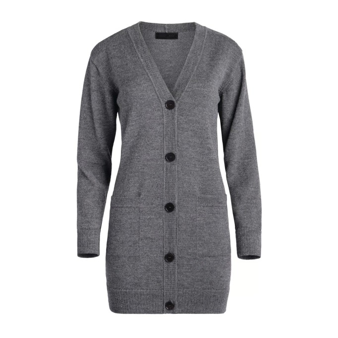 Women's gray elegant knitted sweater