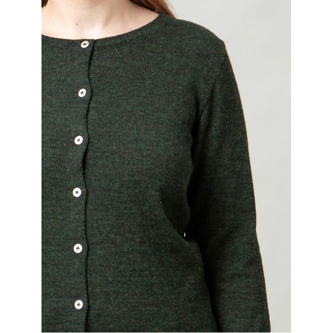 Women's green knitted sweater