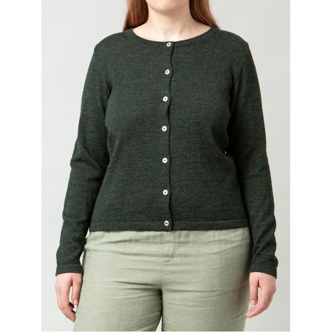 Women's green knitted sweater