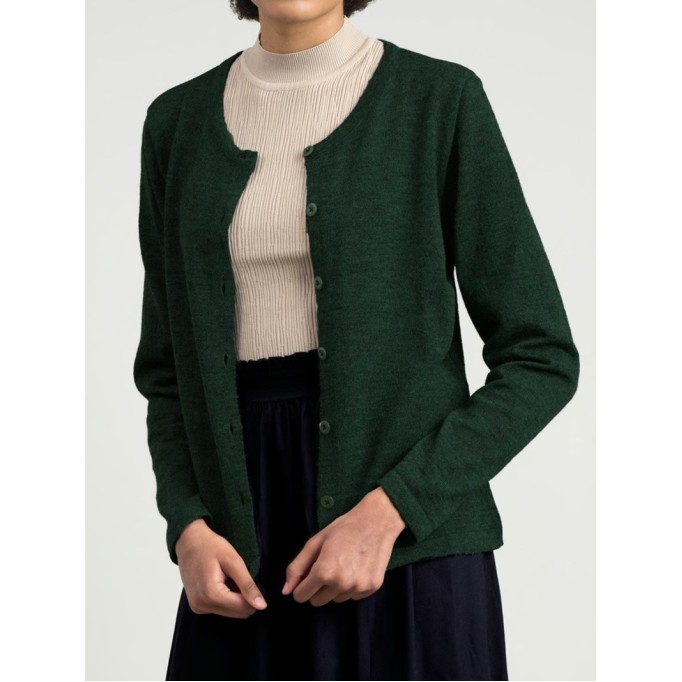 Women's green knitted sweater