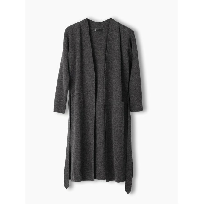 Women's grey elegant knitted sweater