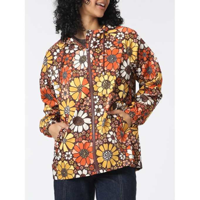 Women's Hooded Marigold Raincoat