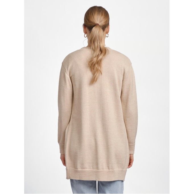 Women's khaki elegant knitted sweater