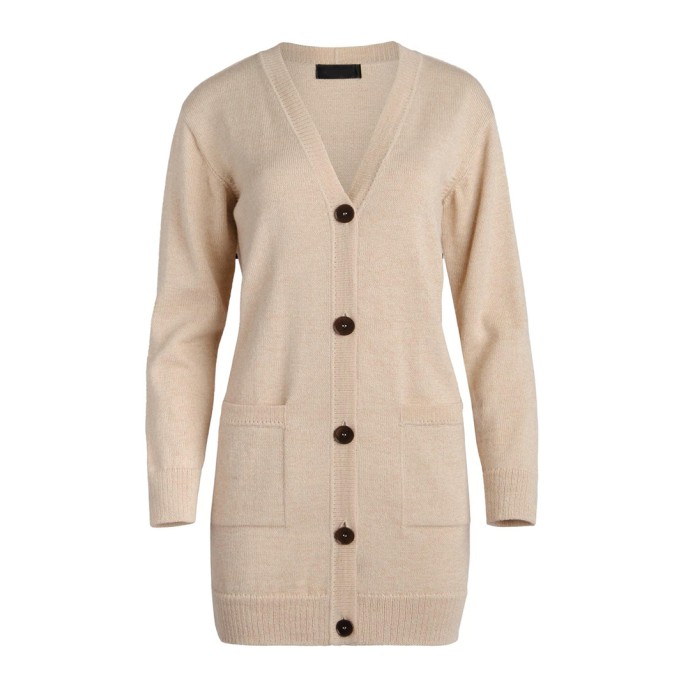 Women's khaki elegant knitted sweater