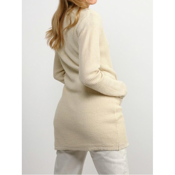 Women's khaki elegant knitted sweater