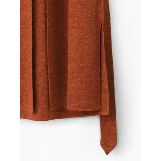 Women's Mocha Brown Elegant Knitted Sweater