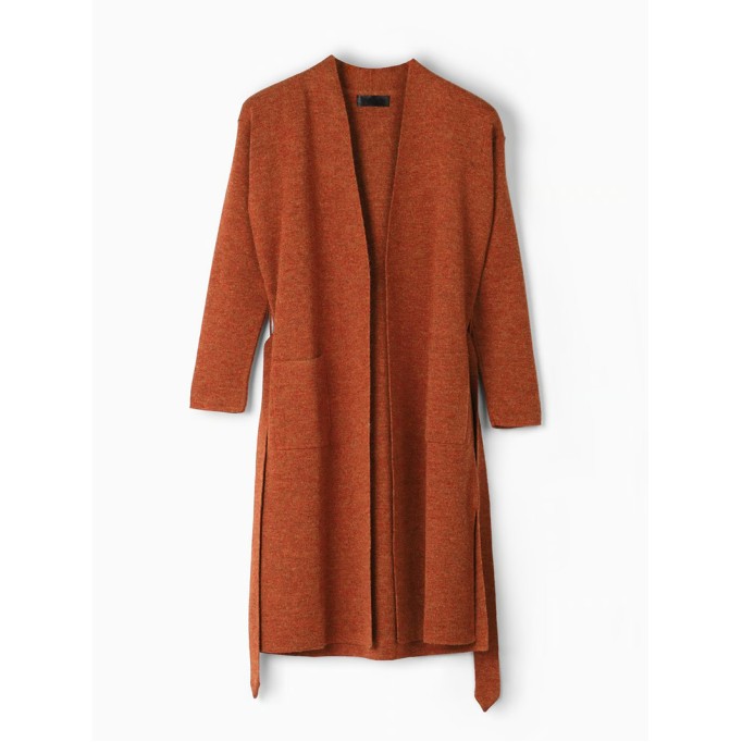 Women's Mocha Brown Elegant Knitted Sweater