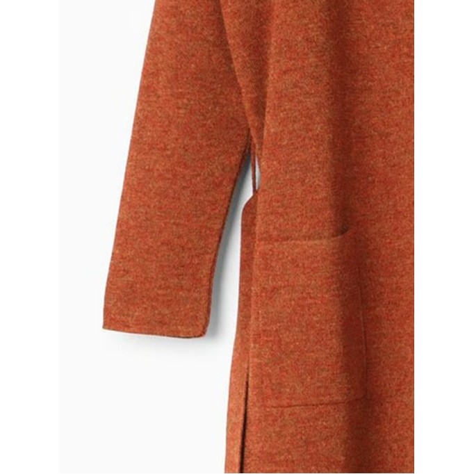 Women's Mocha Brown Elegant Knitted Sweater