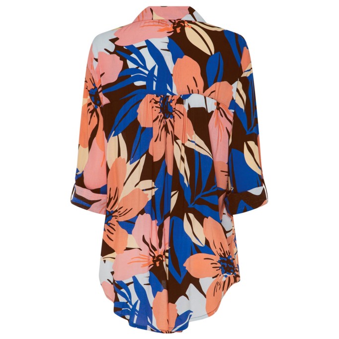 Women's pink printed shirt + short 2-piece set
