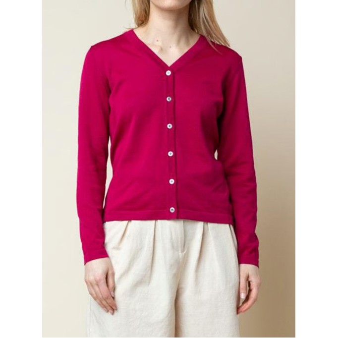 Women's red elegant knitted sweater
