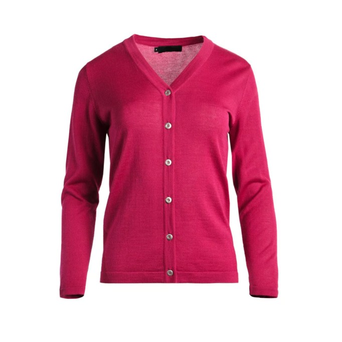 Women's red elegant knitted sweater