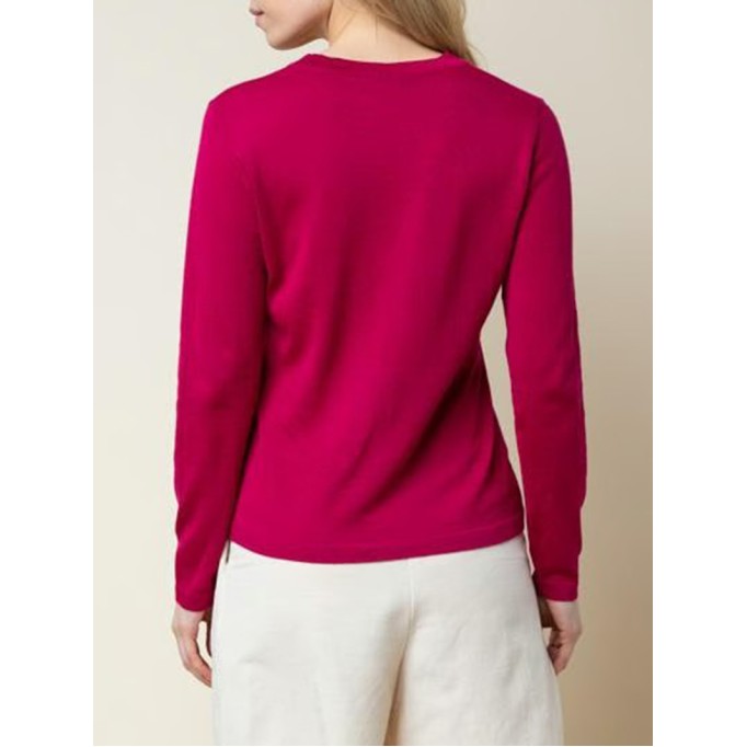 Women's red elegant knitted sweater