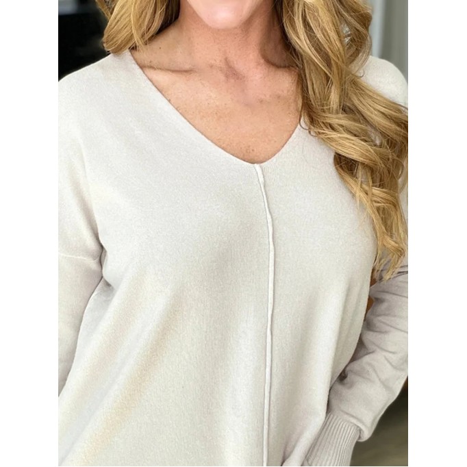 Women's V-neck autumn and winter sweater