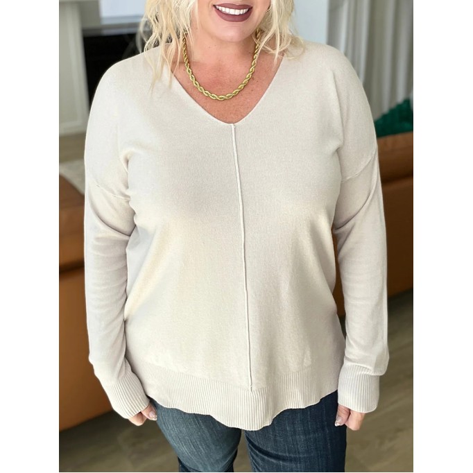 Women's V-neck autumn and winter sweater