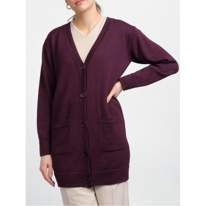 Women's wine red elegant knitted sweater