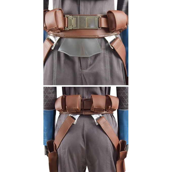 Uniform Mandalorian Armor Jumpsuit Outfits Halloween Adult Cosplay Costume