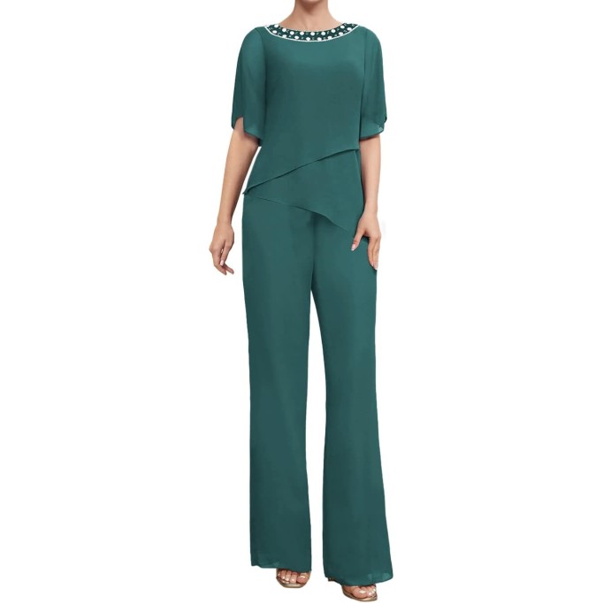 Mother of The Bride Pants Suits for Wedding Chiffon Womens Pant Suit for Wedding Guest Dresses 2 Piece