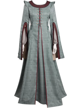 Cosplay Costume Grey Long Skirt Women Cosplay Anime Rave Clothing Adult Halloween