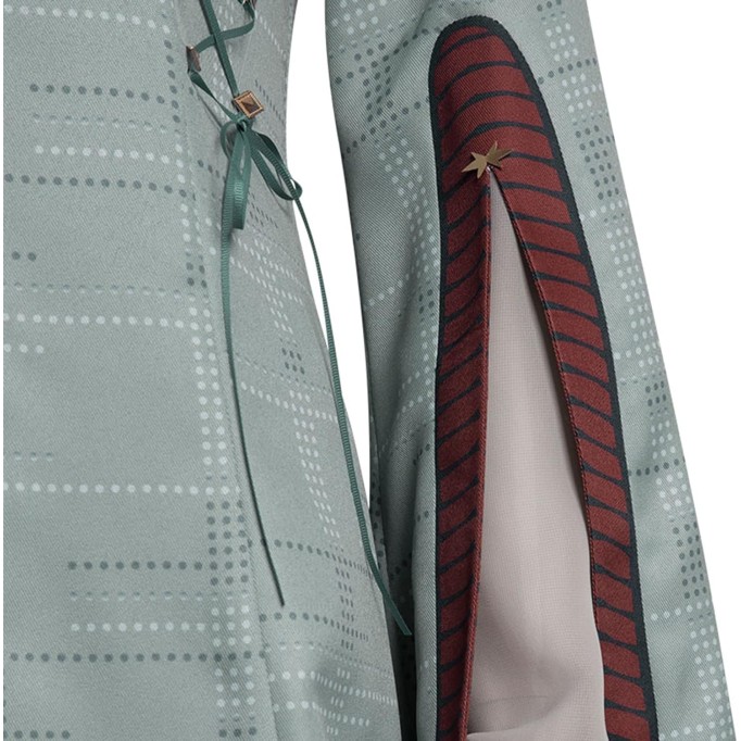 Cosplay Costume Grey Long Skirt Women Cosplay Anime Rave Clothing Adult Halloween