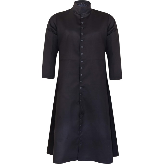 Long Ruffle Black Gothic Cosplay Trench Coat | Trench Coat Men | Long Coat