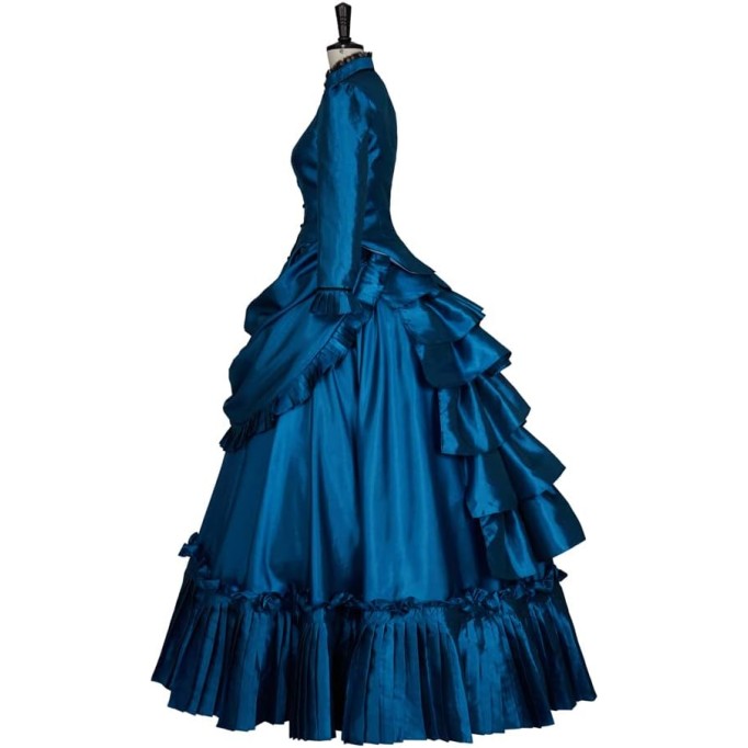 Ghosts Cosplay Costume Dress Vintage Victorian Bustle Dress Civil War Southern Belle Ball Gown Dress
